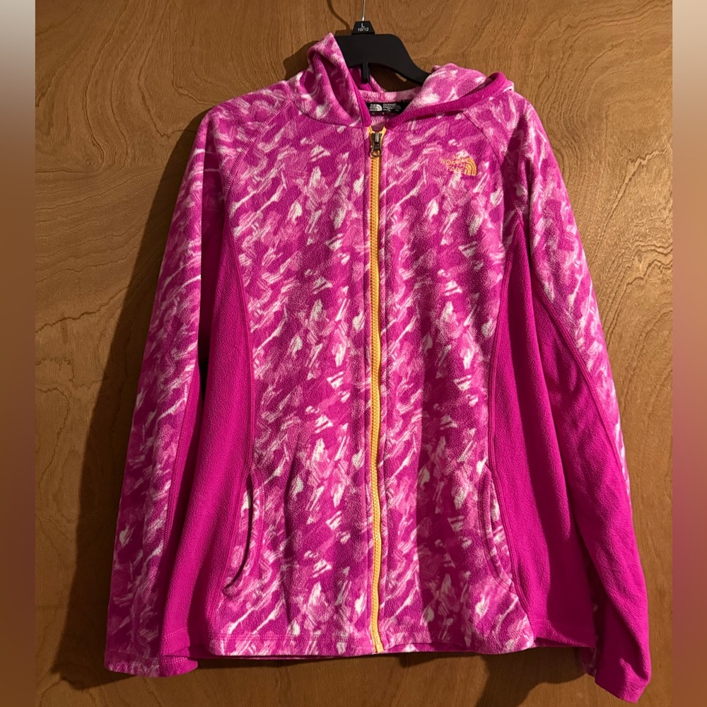 The North Face girls XL fleece full zip hoodie